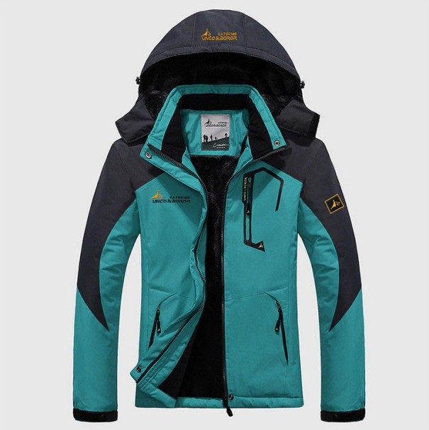 Chaqueta de invierno elegante para hombre J3078 azul claro S