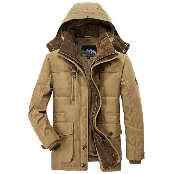 Chaqueta de invierno para hombre S59 marrón claro XL