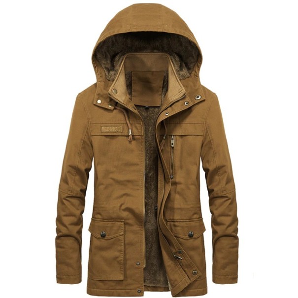 Chaqueta de invierno para hombre S99 marrón claro XL
