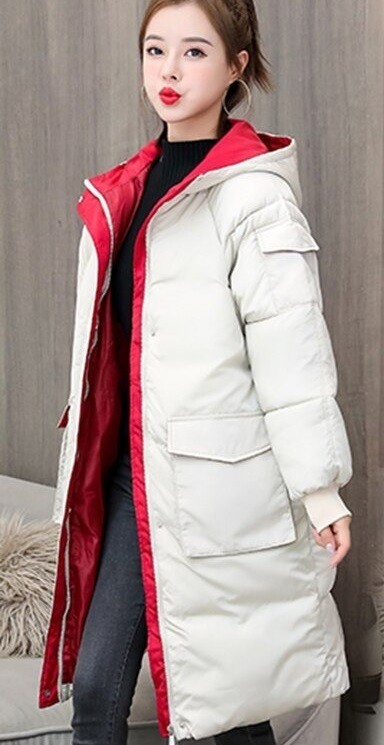Chaqueta de invierno para mujer A1865 beige M