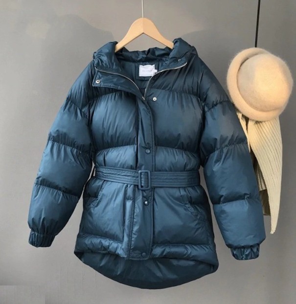 Chaqueta de invierno para mujer B676 azul M