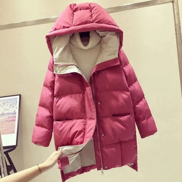 Chaqueta de invierno para mujer P1717 rosa oscuro XS