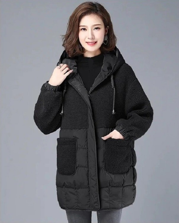 Chaqueta de invierno para mujer P2361 negro XL