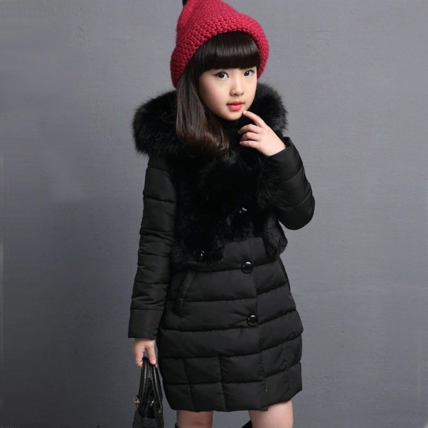 Chaqueta de invierno para niña L1990 negro 5