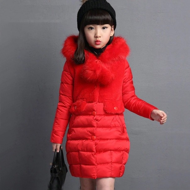 Chaqueta de invierno para niña L1990 rojo 4