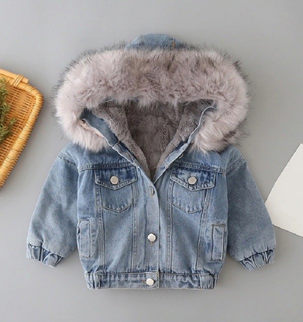 Chaqueta de invierno para niña L2001 gris 3