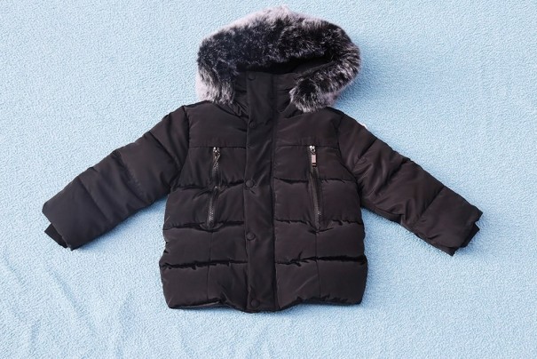 Chaqueta de invierno para niñas J1289 negro 18-24 meses
