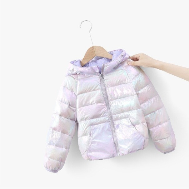 Chaqueta de invierno para niñas L1841 morado claro 4