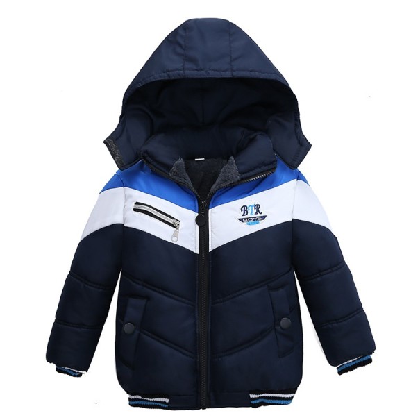 Chaqueta de invierno para niño J1935 azul oscuro 2