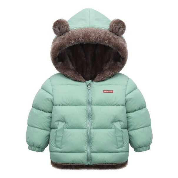 Chaqueta de invierno para niños L1989 verde claro 5 Chaqueta de invierno para niños L1989 verde claro 5