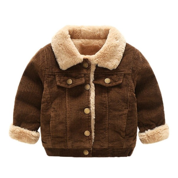 Chaqueta de invierno para niños L2011 marrón 18-24 meses