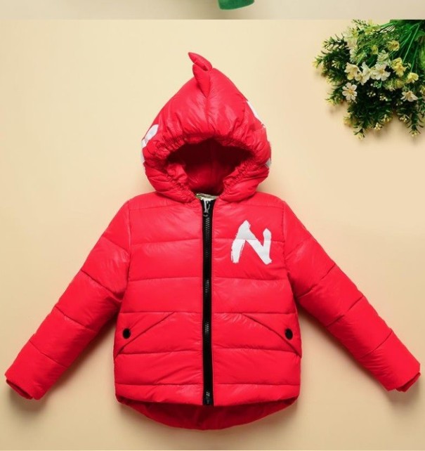 Chaqueta de invierno para niños Tyrannosaurus J2465 rojo 2