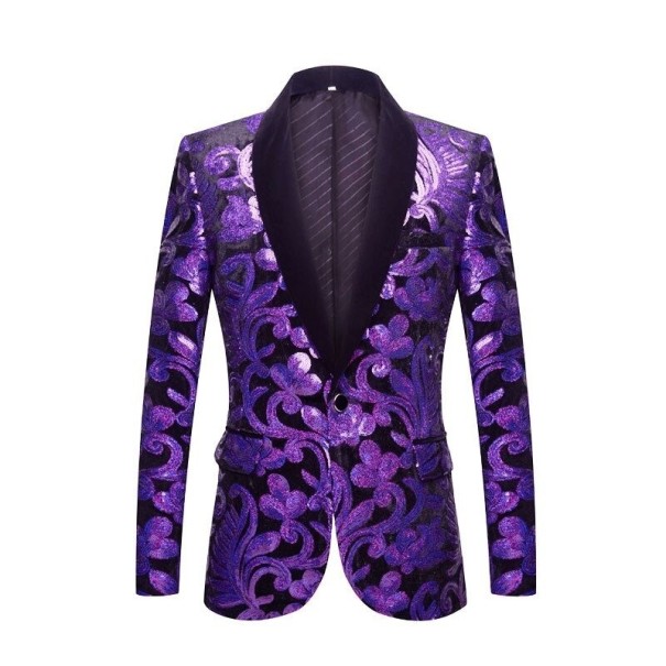 Chaqueta de lentejuelas para hombre F408 XL
