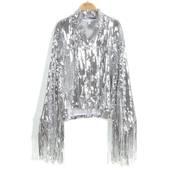 Chaqueta de lentejuelas para mujer P1385 XS