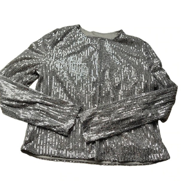 Chaqueta de mujer con lentejuelas P1402 gris XS