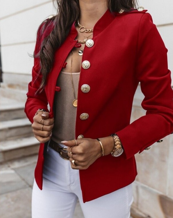 Chaqueta de mujer P1972 rojo S