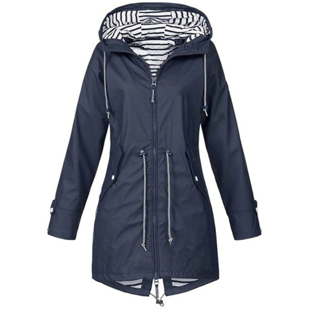 Chaqueta de otoño para mujer P1389 azul oscuro 4XL