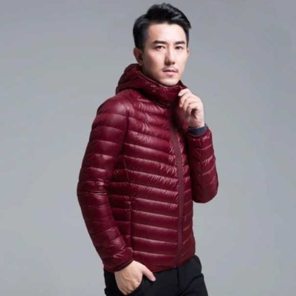 Chaqueta de plumas para hombre burdeos XXS 1