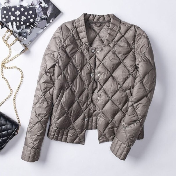 Chaqueta de plumas para mujer P1645 gris S