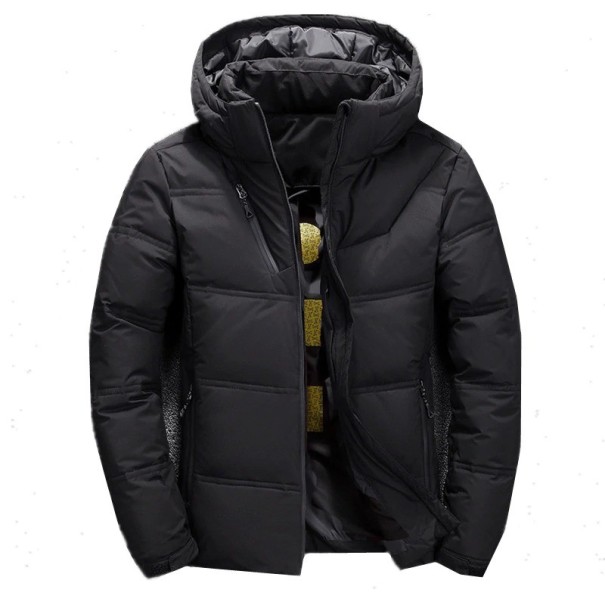 Chaqueta de plumón de invierno para hombre S48 negro XL