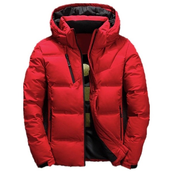 Chaqueta de plumón de invierno para hombre S48 rojo XL