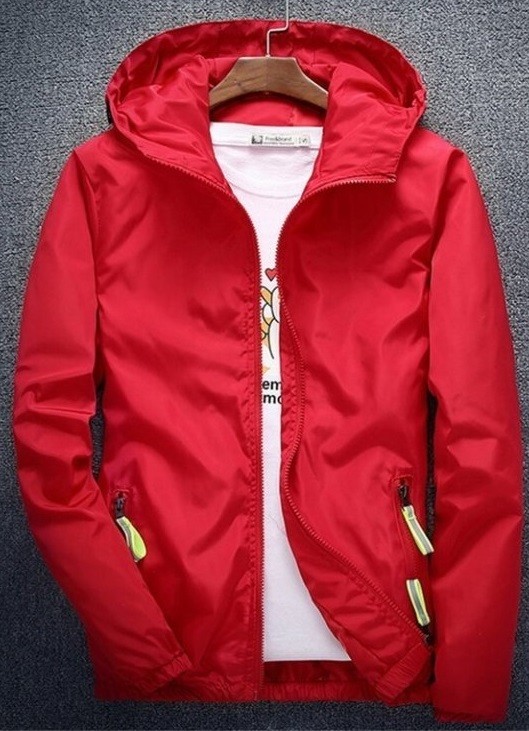 Chaqueta de primavera/otoño para hombre J3055 rojo XL