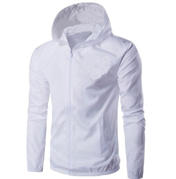 Chaqueta de primavera para hombre con estampado en la espalda J1418 blanco XS