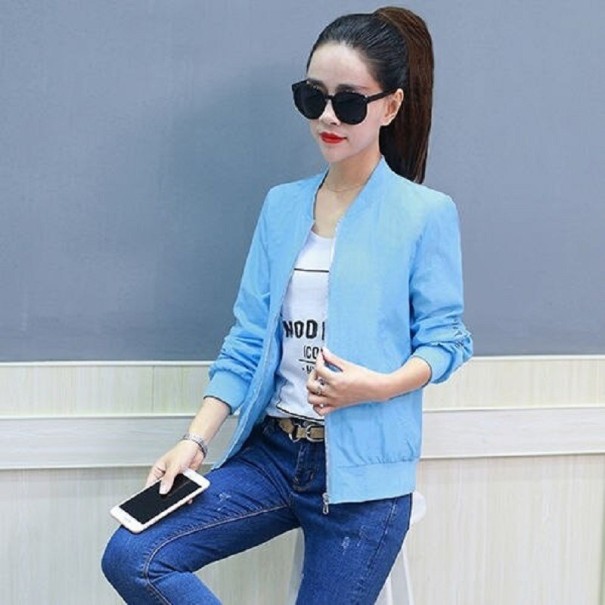 Chaqueta de primavera para mujer P1500 azul claro M