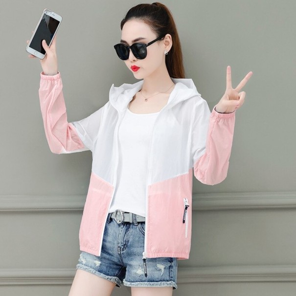 Chaqueta de primavera para mujer P2154 rosa XXL