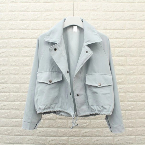 Chaqueta de primavera para mujer P2345 azul claro