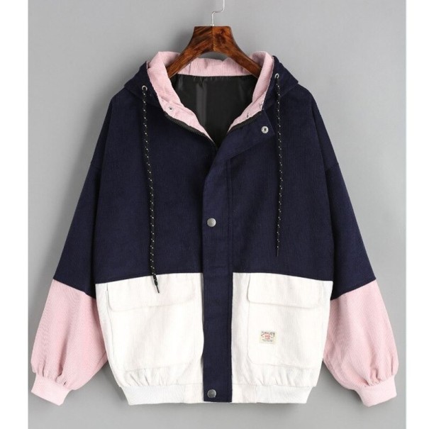 Chaqueta de transición colorida para mujer con capucha S 3