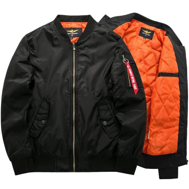 Chaqueta estilo aviador para hombre primavera/otoño J2058 negro XL