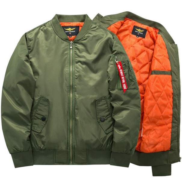 Chaqueta estilo aviador para hombre primavera/otoño J2058 verde militar 3XL