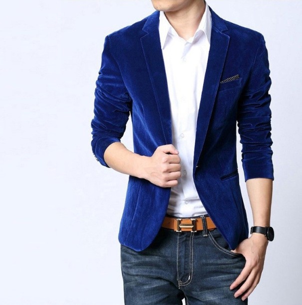 Chaqueta formal para hombre J2734 azul claro XXS