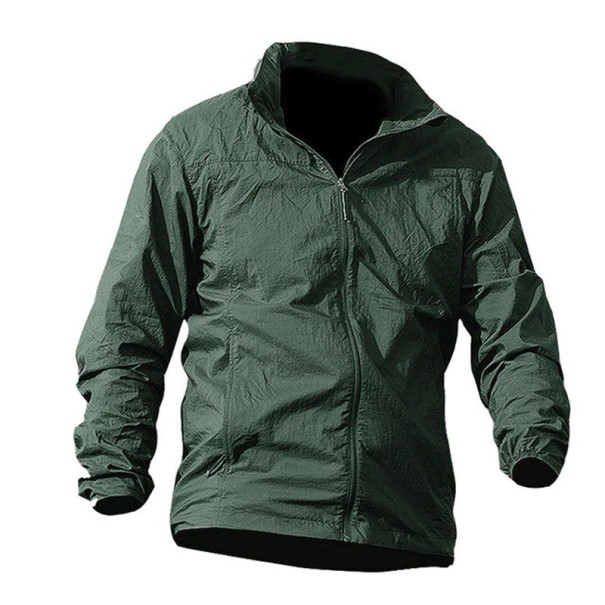 Chaqueta impermeable para hombre verde oscuro L Chaqueta impermeable para hombre verde oscuro L