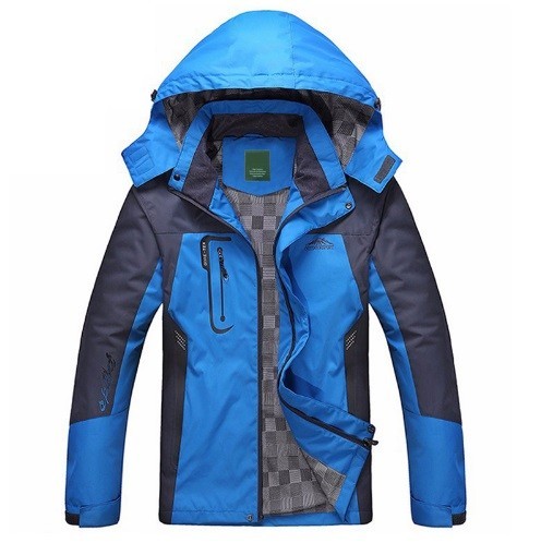Chaqueta impermeable para mujer J1673 azul L