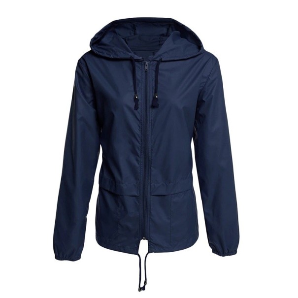 Chaqueta impermeable para mujer P1625 azul oscuro L