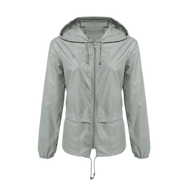 Chaqueta impermeable para mujer P1625 gris L