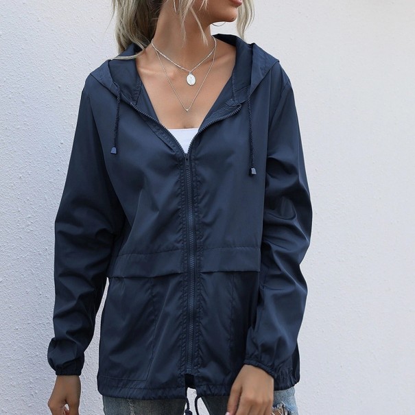 Chaqueta impermeable para mujer P1776 azul oscuro M Chaqueta impermeable para mujer P1776 azul oscuro M