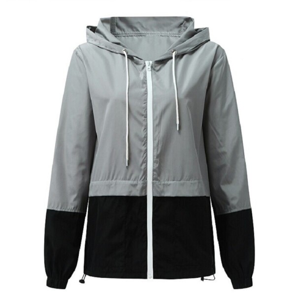Chaqueta impermeable para mujer P2133 gris XXL Chaqueta impermeable para mujer P2133 gris XXL