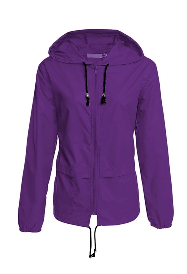 Chaqueta impermeable para mujer P2134 morado S Chaqueta impermeable para mujer P2134 morado S