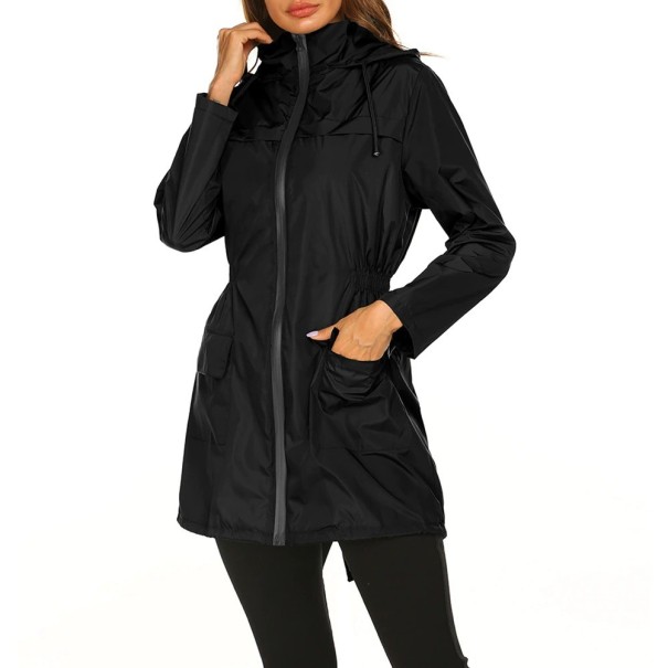 Chaqueta impermeable para mujer P2369 negro XXL