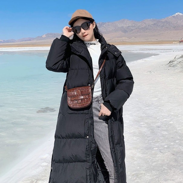 Chaqueta larga de invierno para mujer A1895 negro XL