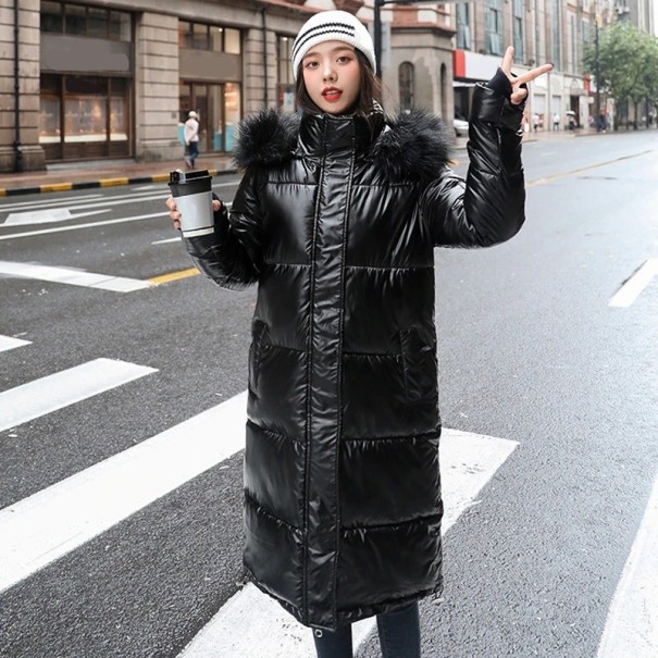 Chaqueta larga de invierno para mujer P1631 negro M