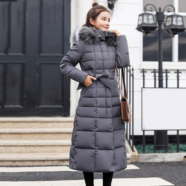 Chaqueta larga de invierno para mujer P1759 gris XL