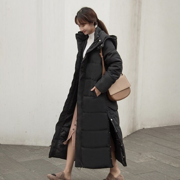 Chaqueta larga de invierno para mujer P1959 negro S