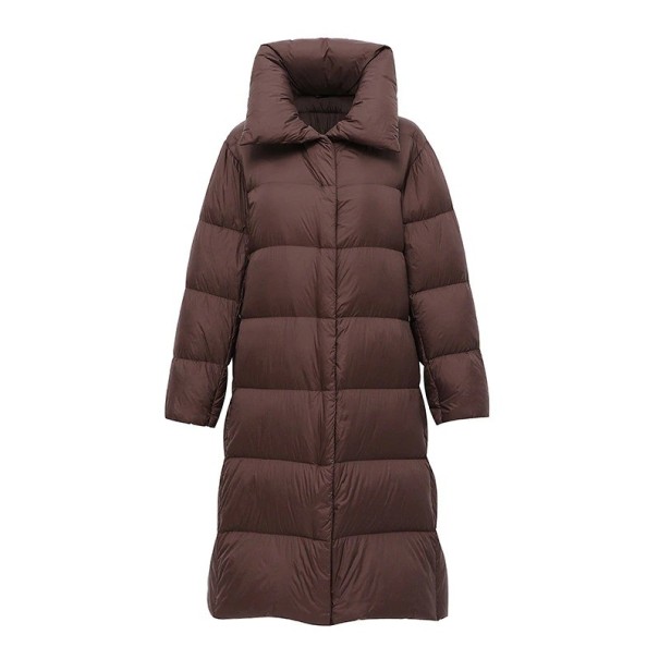Chaqueta larga de invierno para mujer P2530 marrón M