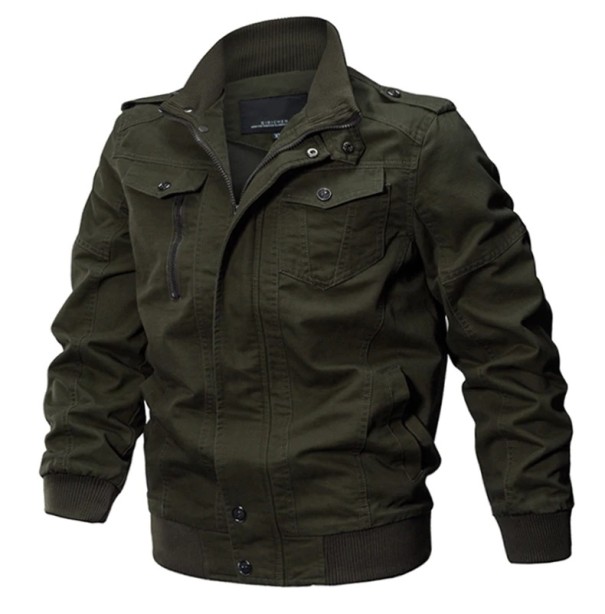 Chaqueta militar para hombre J2035 verde militar XXS