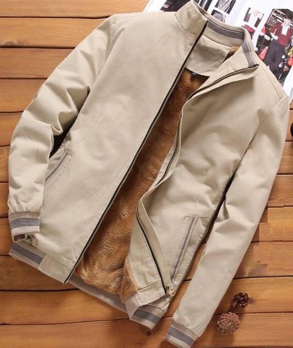 Chaqueta polar de invierno para hombre A2791 beige L