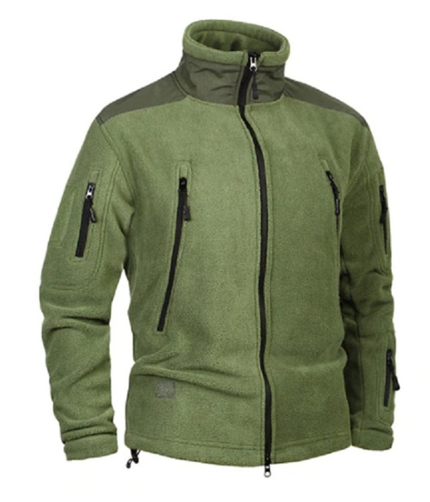 Chaqueta polar militar para hombre J2585 verde militar S Chaqueta polar militar para hombre J2585 verde militar S